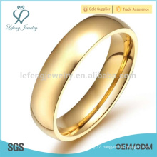 Stainless steel plain gold band ring,plain gold wedding bands ring jewelry